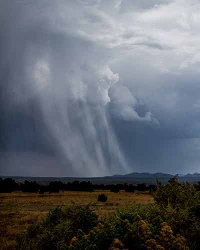 Thunderstorm with hail shaft